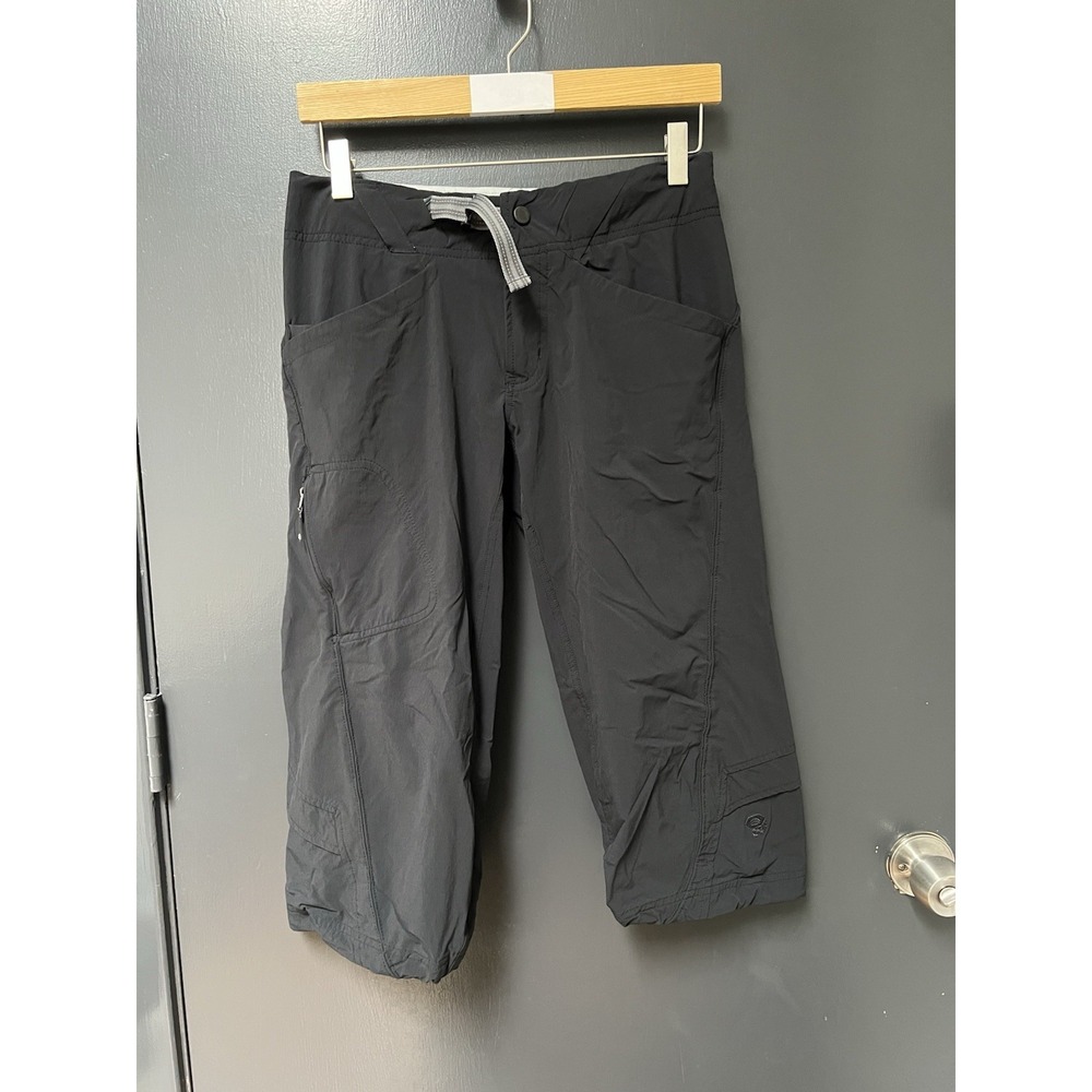 Mountain Hardwear Pants Womens Sz 4 Black Outdoor Hiking Capri Stretch